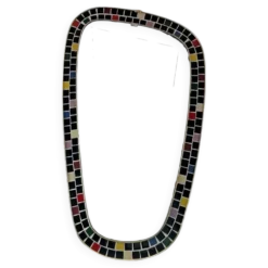 Miroir forme libre en céramique, avril 1968