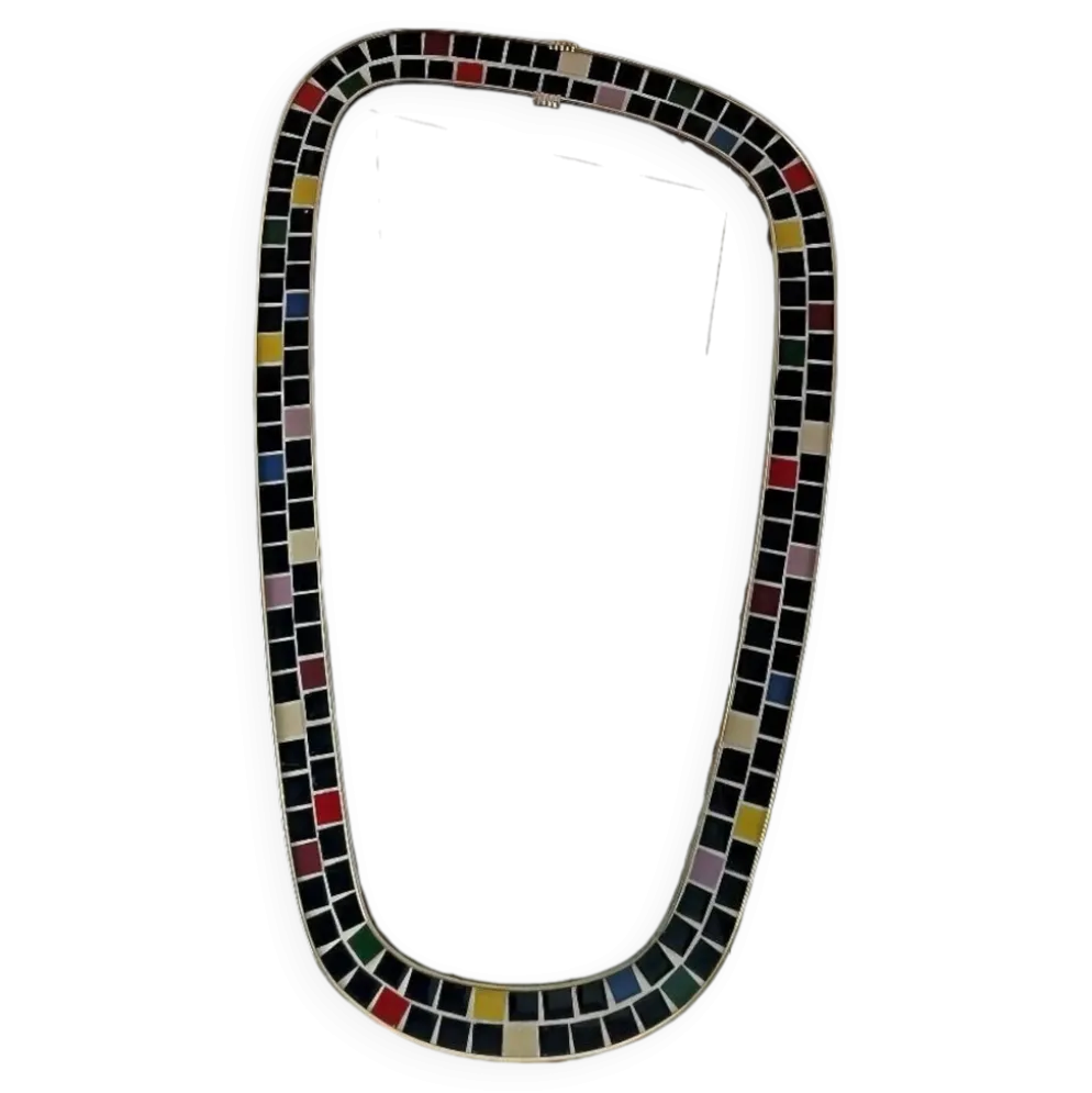 Miroir forme libre en céramique, avril 1968