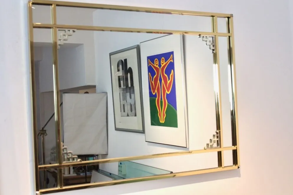 Miroir graphique par Belgochrom 105x80cm