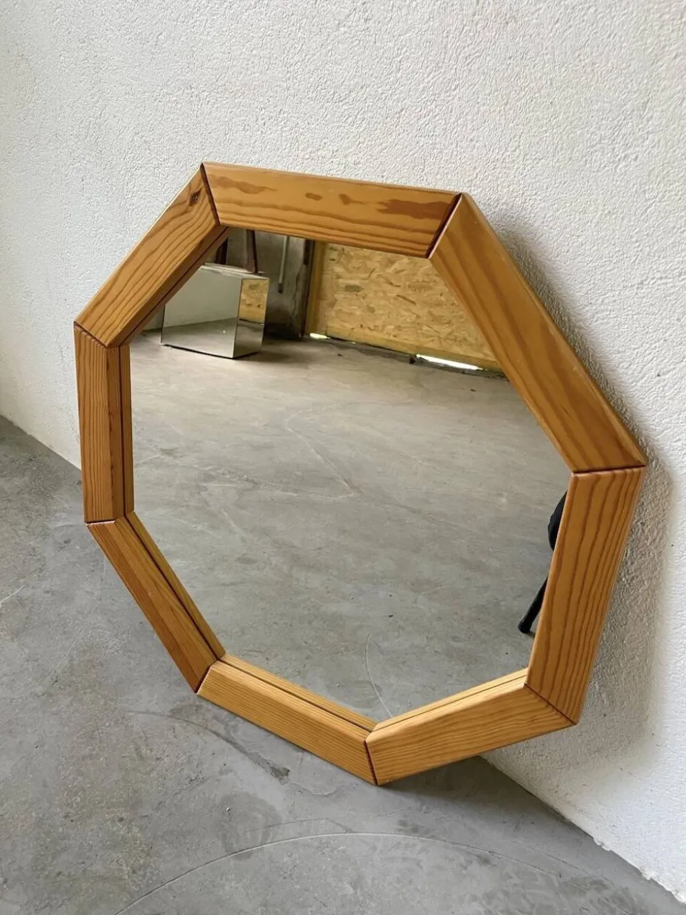 Miroir hexagonal pin années 80