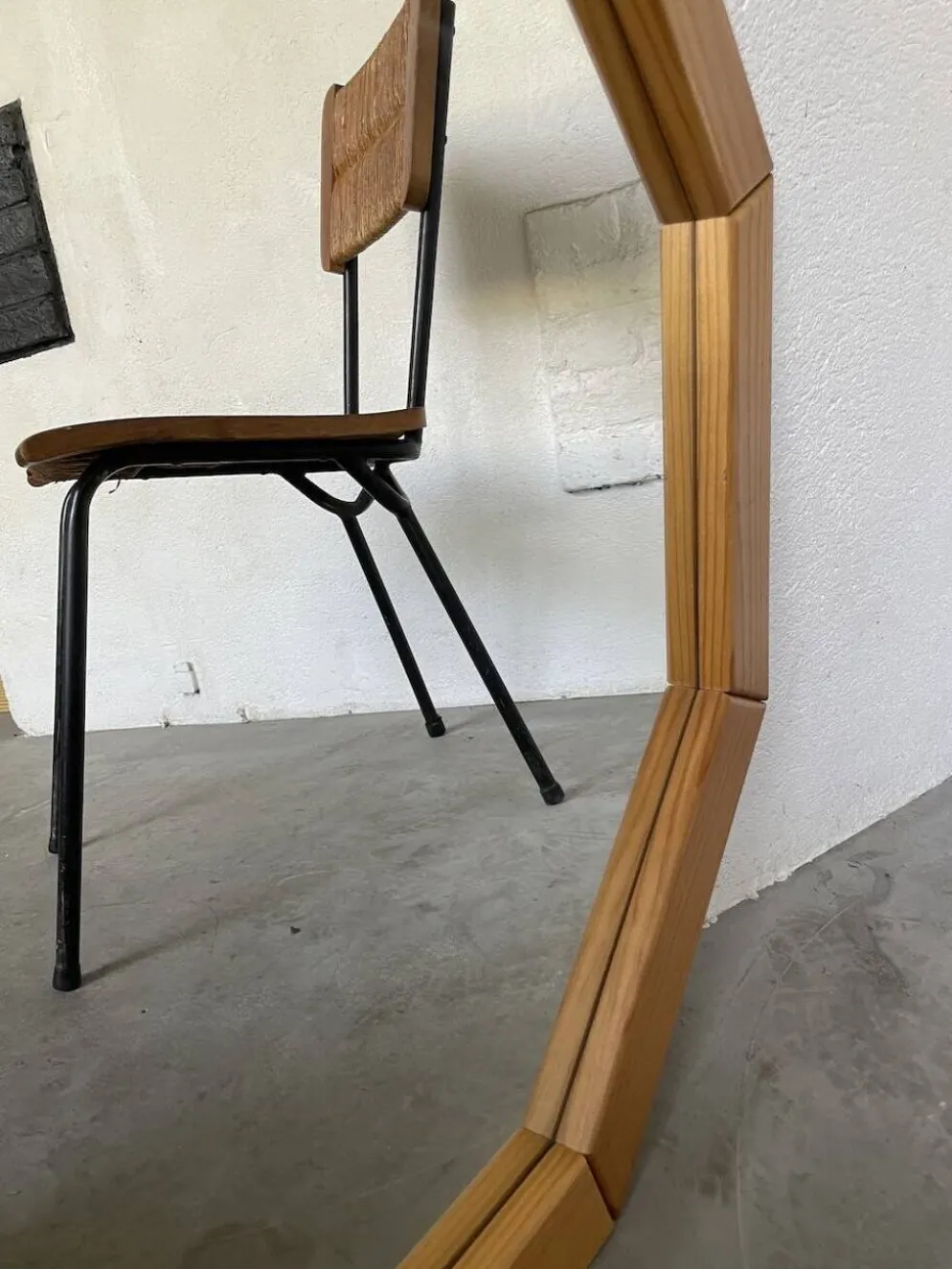 Miroir hexagonal pin années 80