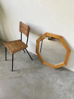Miroir hexagonal pin années 80