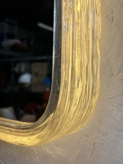 Miroir Hillebrand vintage demi-rond avec éclairage