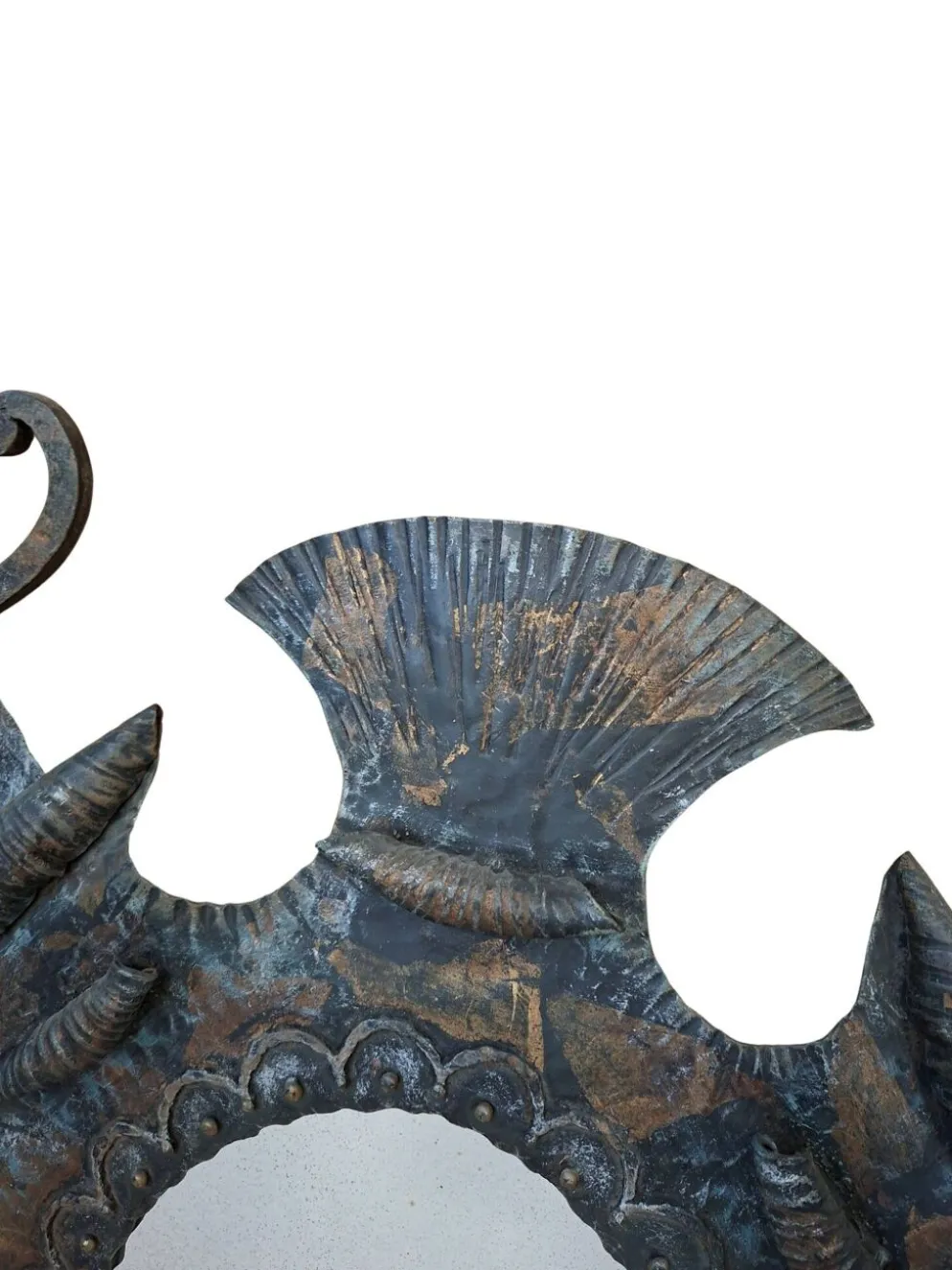 Miroir Héraldique des années 70 en Fer Forgé