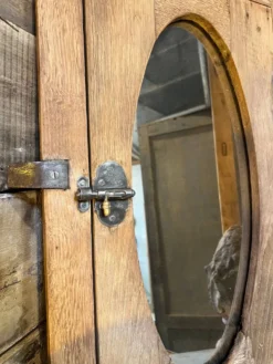 Miroir œil de bœuf chêne