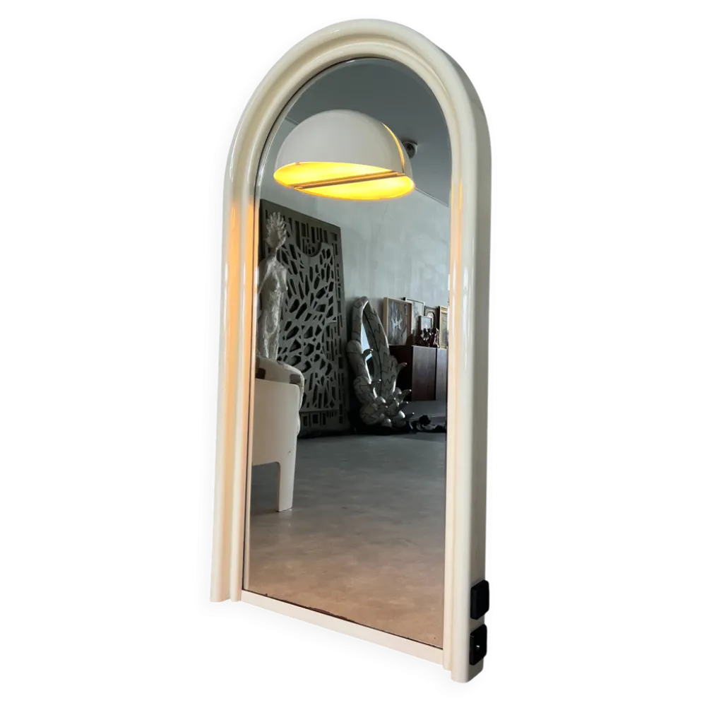 Miroir illuminé vintage des années 1970 avec prise intégrée
