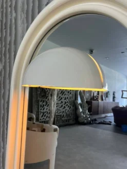 Miroir illuminé vintage des années 1970 avec prise intégrée