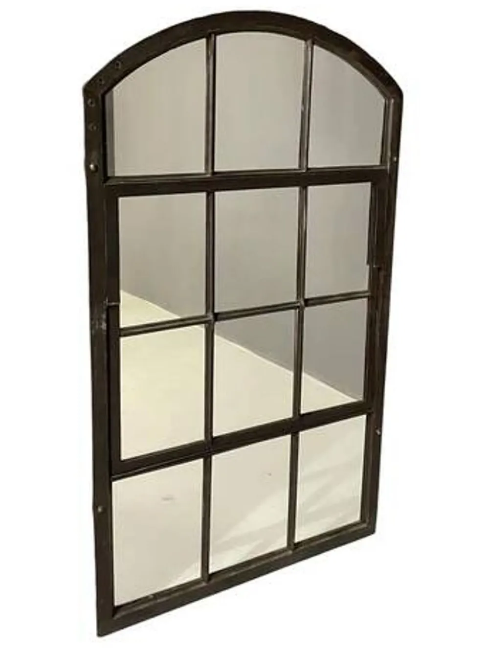 Miroir industriel en fer patiné, Tchécoslovaquie, années 1960