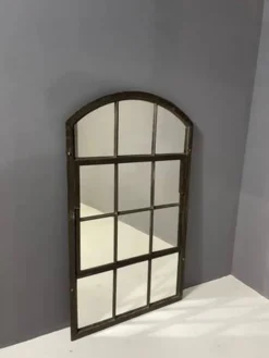 Miroir industriel en fer patiné, Tchécoslovaquie, années 1960