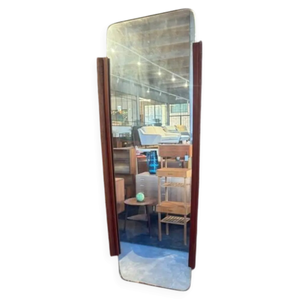 Miroir irrégulier en teck, Danemark 1960