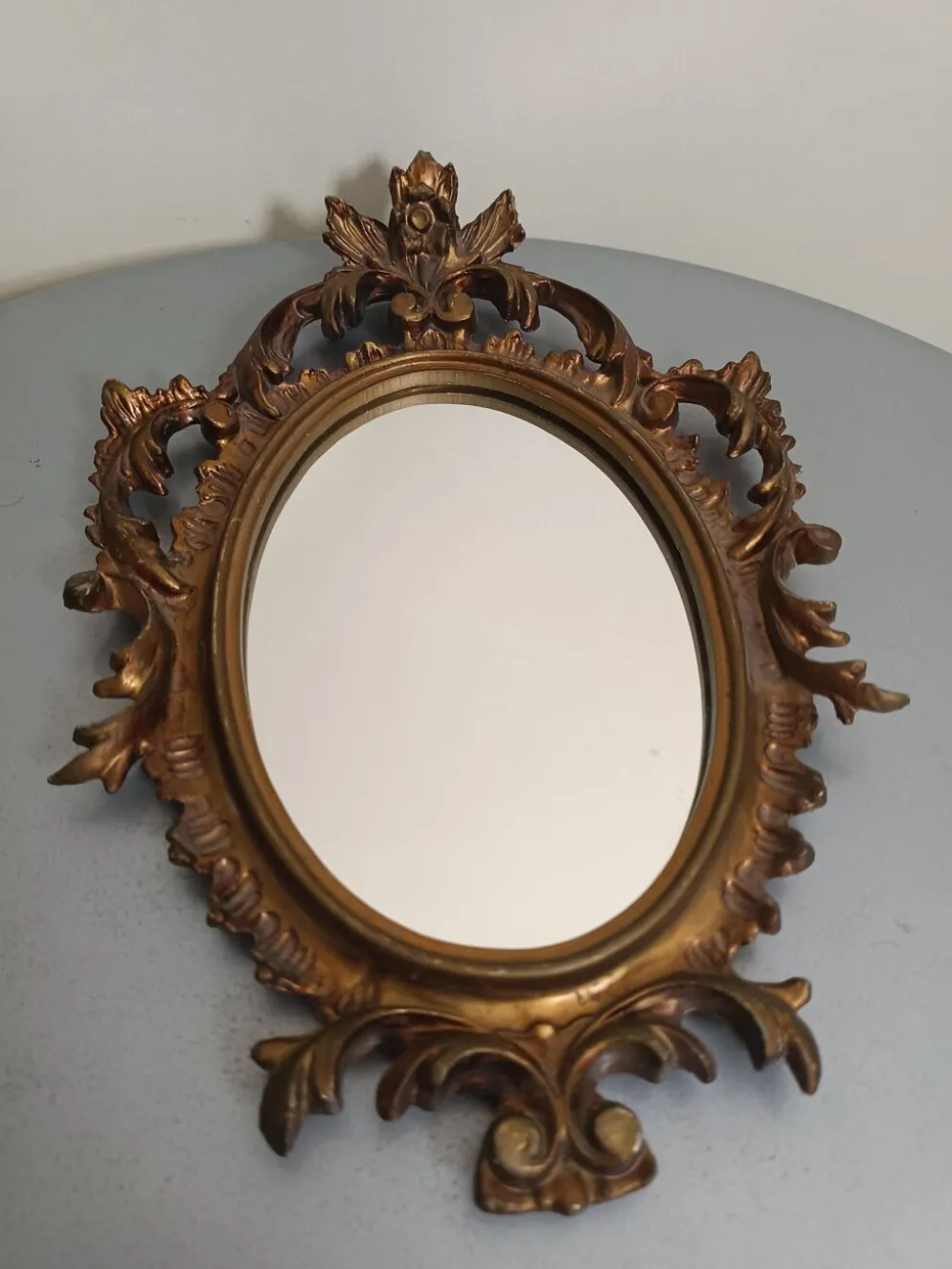 Miroir italien doré rocaille baroque, Italie années 60