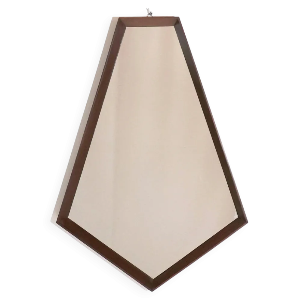 Miroir italien en forme de pentagone, années 1960