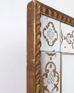 Miroir italien en verre églomisé, à parecloses, début XXe siècle