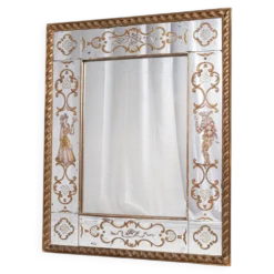 Miroir italien en verre églomisé, à parecloses, début XXe siècle