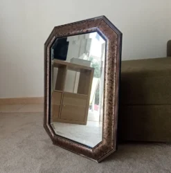 Miroir Italien octogonale biseauté style Hollywood Regency années 70/80