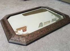 Miroir Italien octogonale biseauté style Hollywood Regency années 70/80