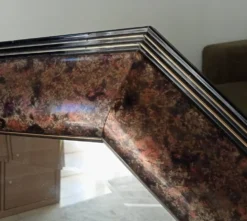 Miroir Italien octogonale biseauté style Hollywood Regency années 70/80