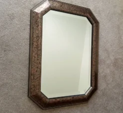 Miroir Italien octogonale biseauté style Hollywood Regency années 70/80