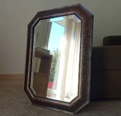 Miroir Italien octogonale biseauté style Hollywood Regency années 70/80