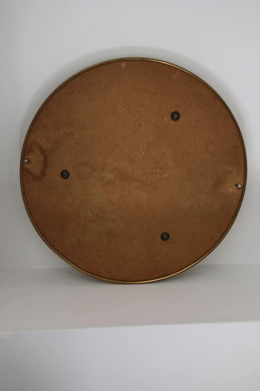 Miroir laiton rond ancien