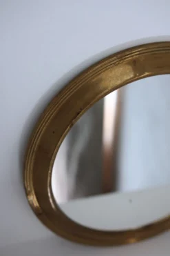 Miroir laiton rond ancien