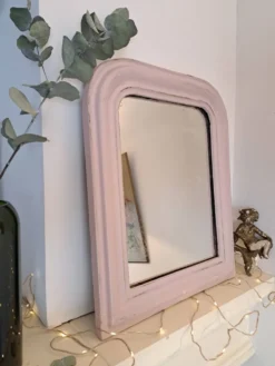 Miroir Louis Philippe rose poudré