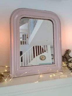 Miroir Louis Philippe rose poudré