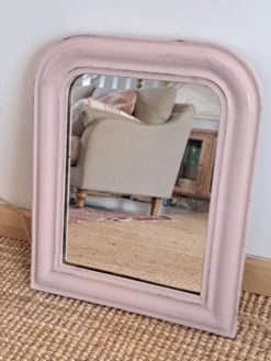 Miroir Louis Philippe rose poudré