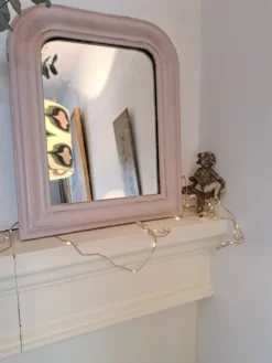 Miroir Louis Philippe rose poudré