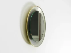 Miroir lumineux en métal Hillebrand, années 1960