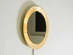 Miroir lumineux en métal Hillebrand, années 1960
