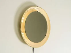 Miroir lumineux en métal Hillebrand, années 1960