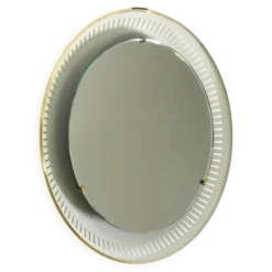 Miroir lumineux en métal Hillebrand, années 1960