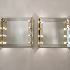 Miroir lumineux Sciolari Italie vers 1970