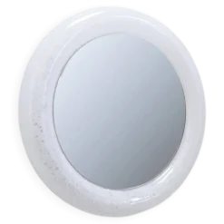 Miroir lumineux vintage en verre bullé par Limburg - Années 1970