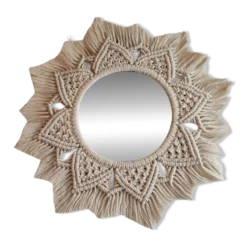 Miroir macramé fait main