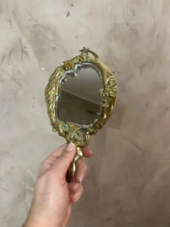 Miroir à main Napoléon III en bronze