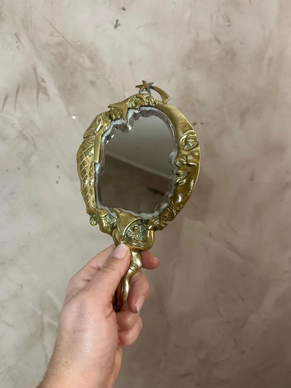 Miroir à main Napoléon III en bronze
