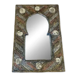 Miroir marocain vintage à décor mauresque
