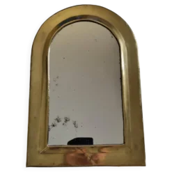 Miroir marocain vintage en laiton, en forme d'arche, 43 x 29 cm