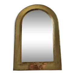 Miroir marocain vintage en laiton, en forme d'arche, 43 x 29 cm