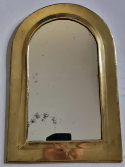Miroir marocain vintage en laiton, en forme d'arche, 43 x 29 cm