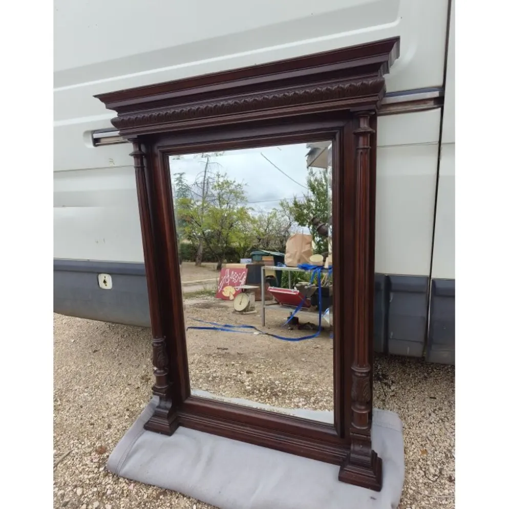 Miroir 19ème chêne, biseauté