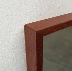 Miroir minimaliste mid-century allemand en teck de Zier-Form, années 1960