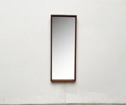 Miroir minimaliste mid-century allemand en teck de Zier-Form, années 1960