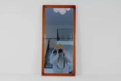 Miroir moderne suédois en acajou années 1940