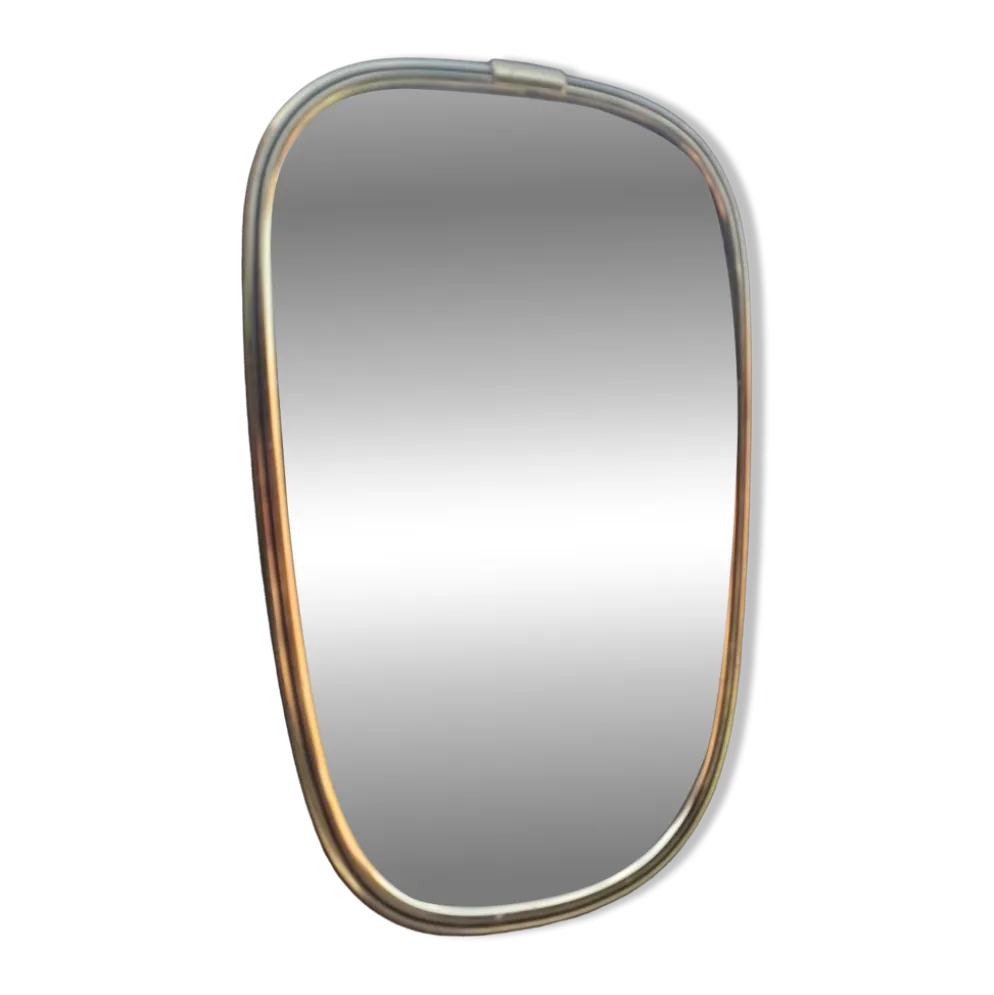 Miroir métal doré Karl Lenz 60' vintage