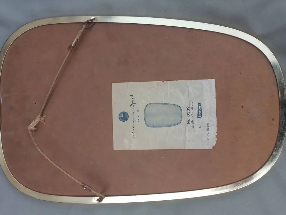 Miroir métal doré Karl Lenz 60' vintage