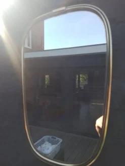 Miroir métal doré Karl Lenz 60' vintage