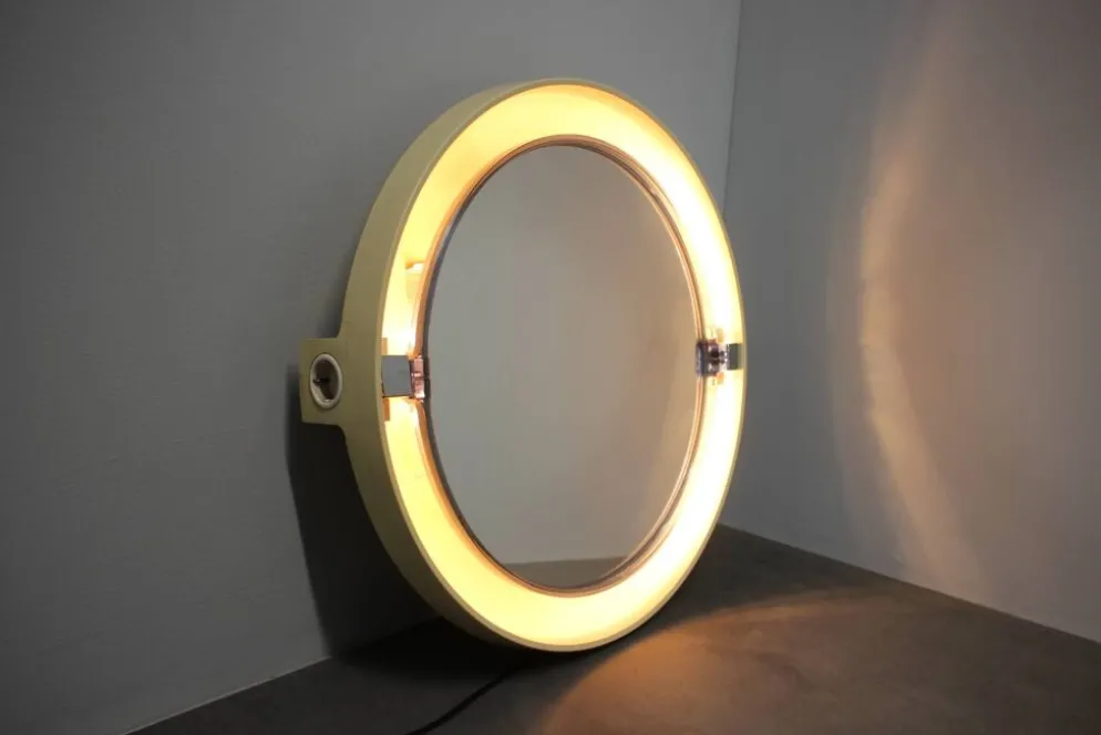 Miroir mural ajustable illuminé Allibert du milieu du siècle, Allemagne, années 1960